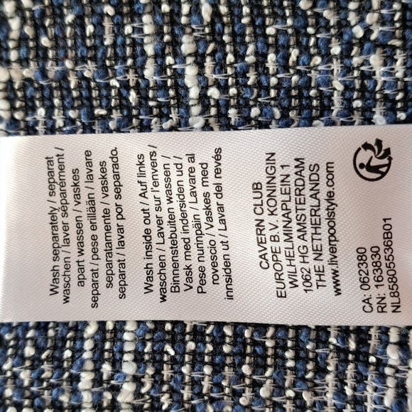 [Liverpool Los Angeles] Blue Boxy Blazer with Mandarin Collar - Picture 9 of 11